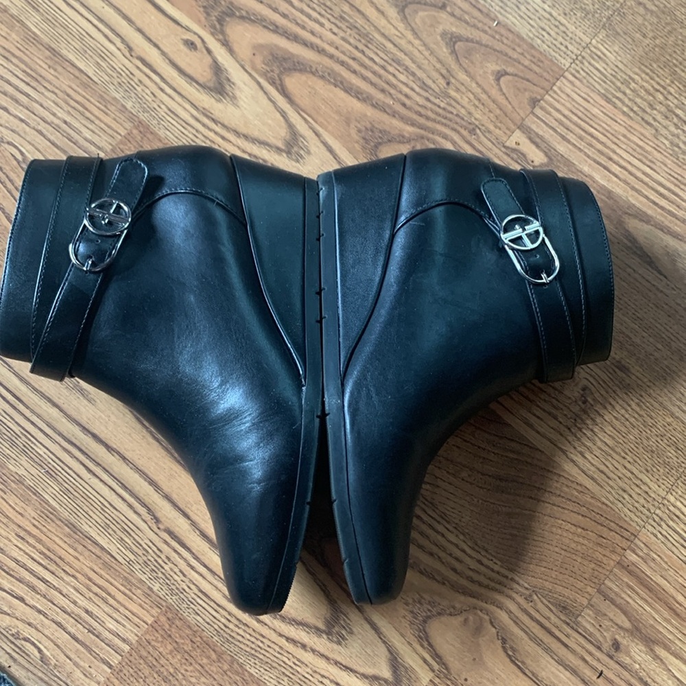 Giani Bernini Women Cherub Wedge Heel Ankle Booties Size US 7.5W Black - Picture 4 of 9